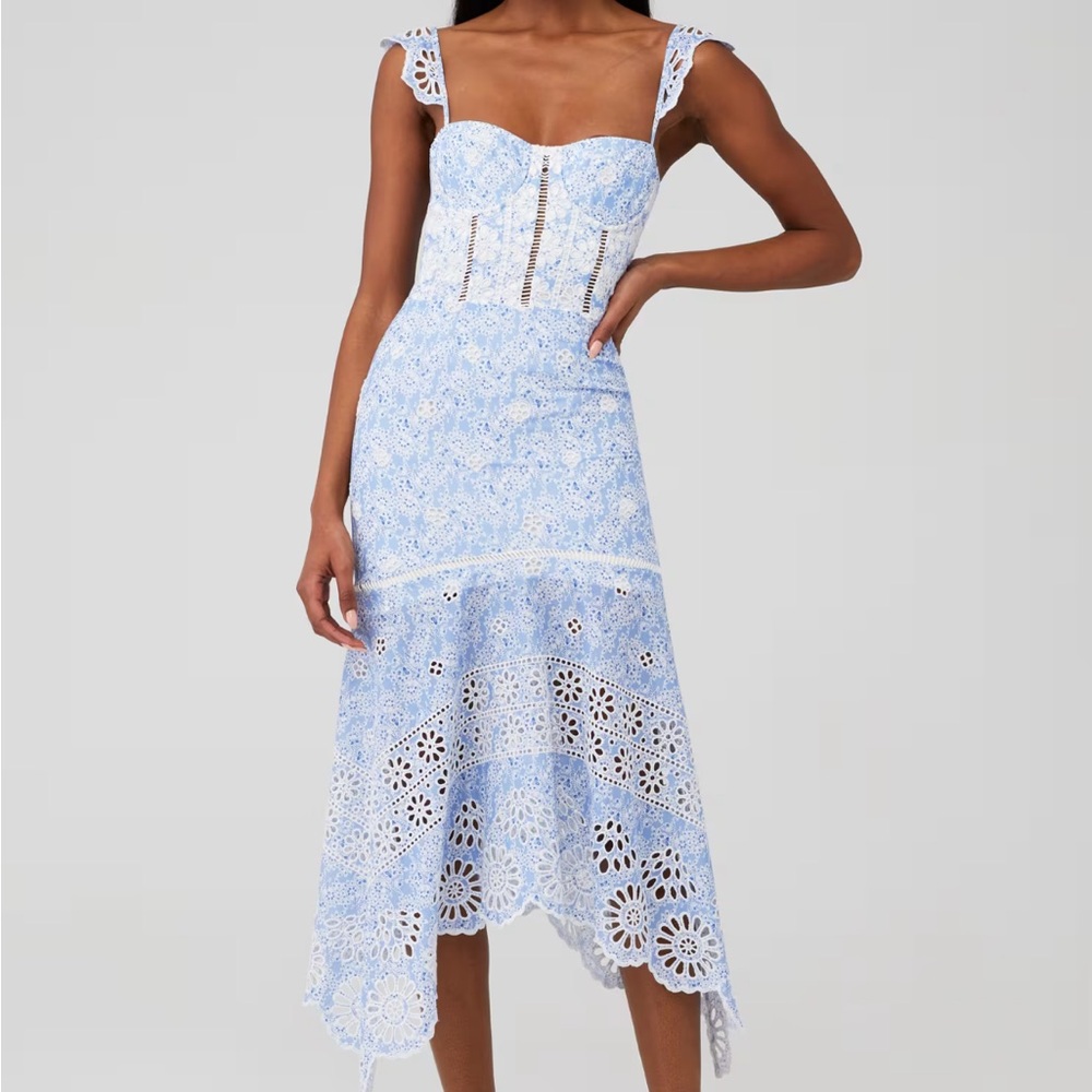 Karina Grimaldi Irma Eyelet Maxi Dress